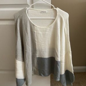 Vestique Color Block Crop Sweater